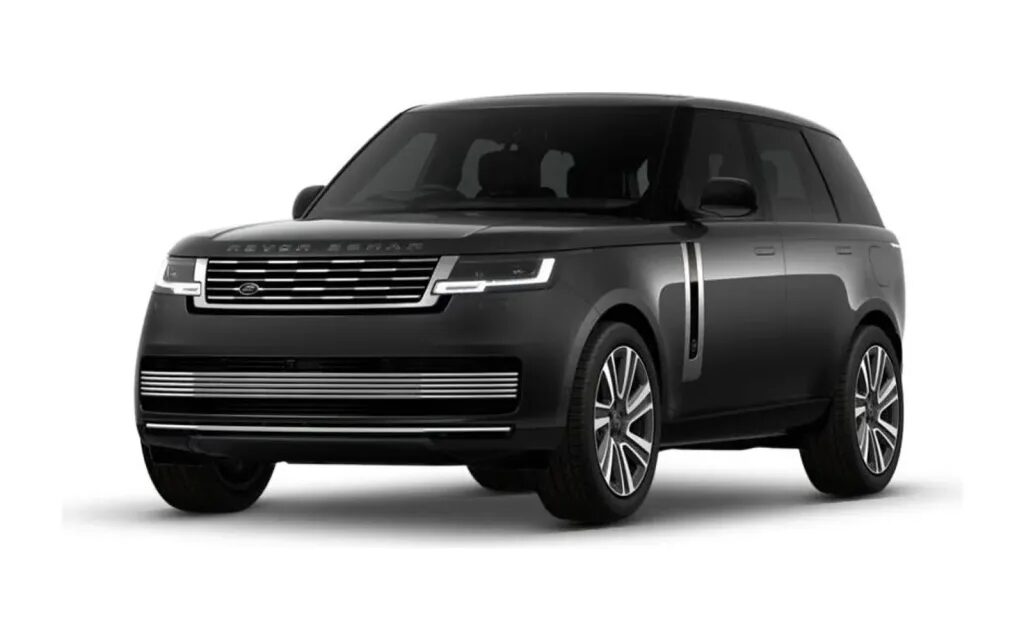 Siyah Range Rover Vogue ön üç çeyrek görünümü